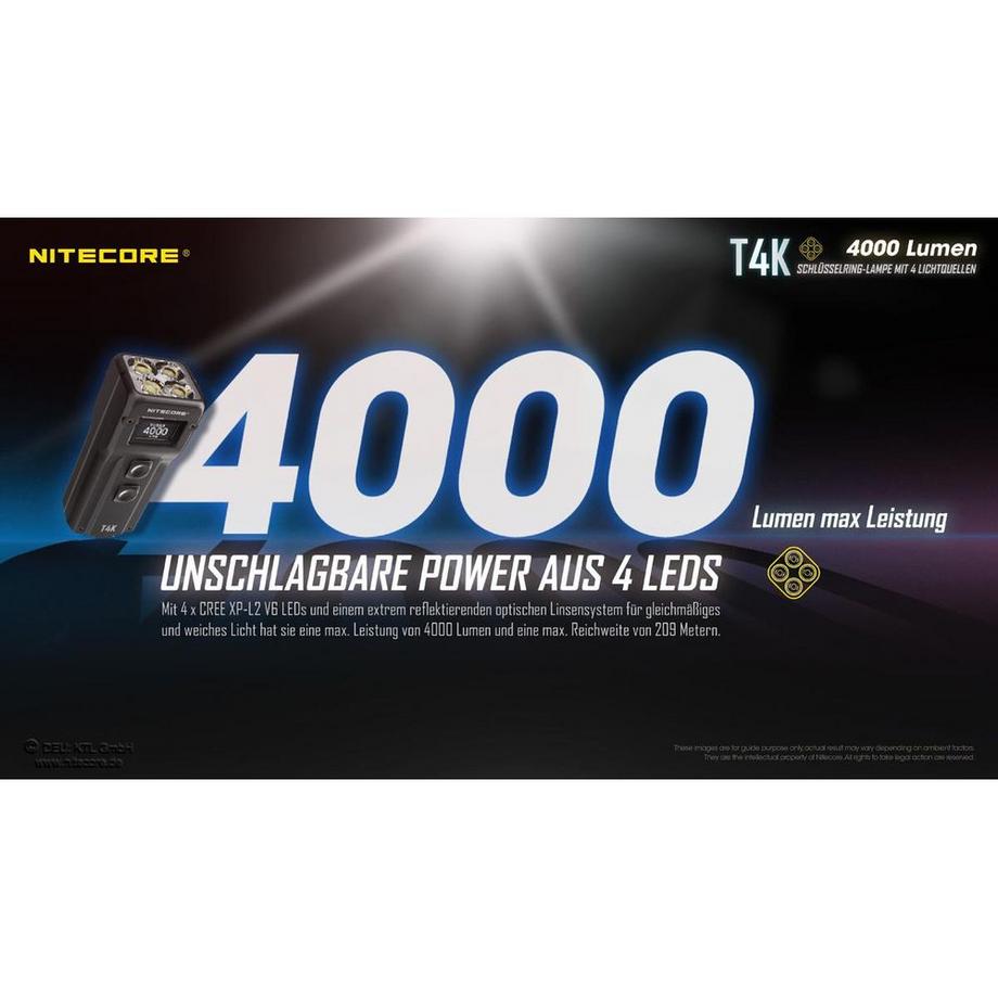 NITECORE  T4K - 4000 lumens 