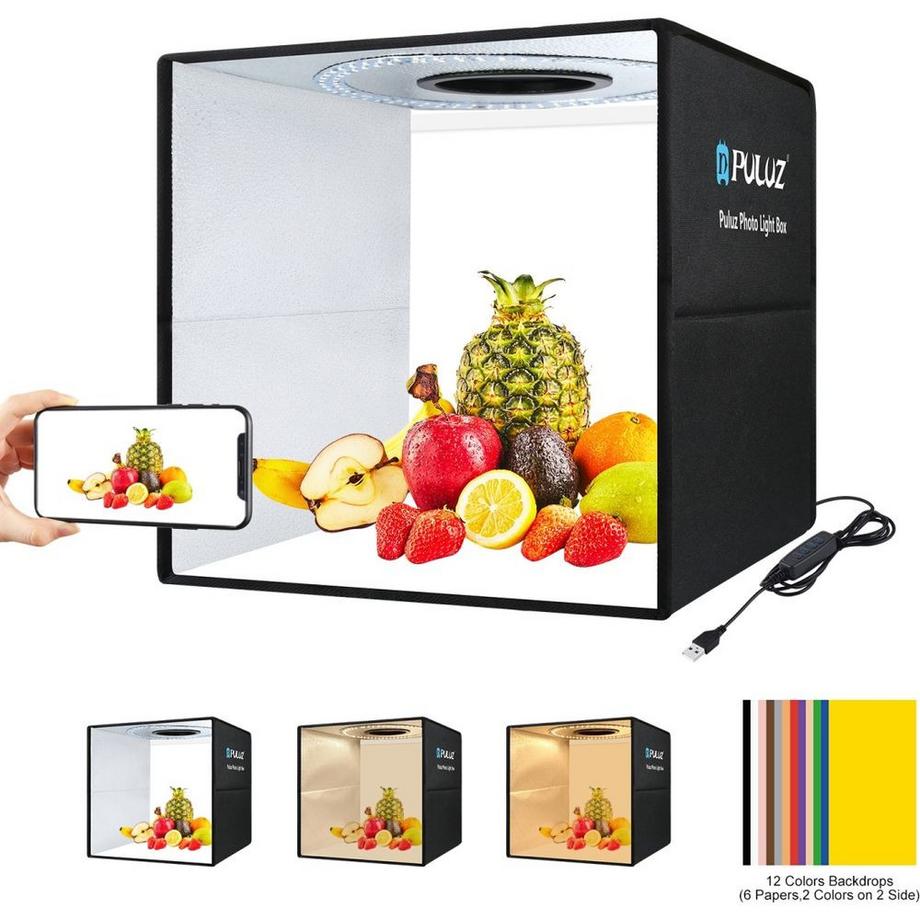Puluz  studio photo avec éclairage LED intégré 
