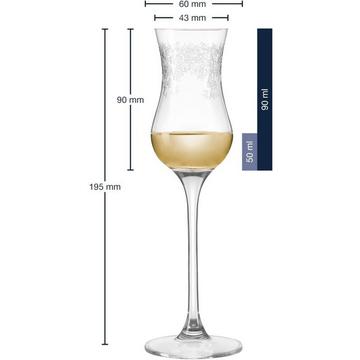 Grappaglas Chateau 90 ml, 6 Stück, Transparent 