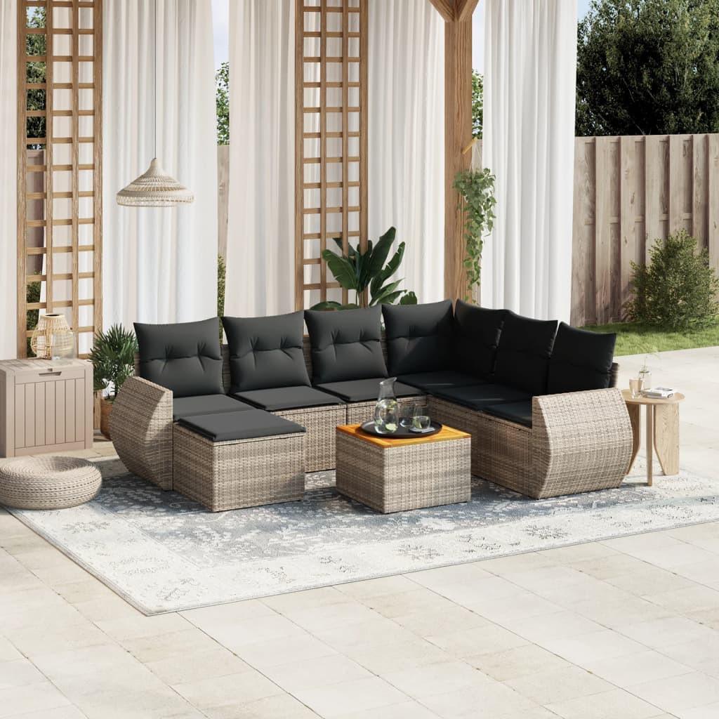 VidaXL set divano da giardino Polirattan  