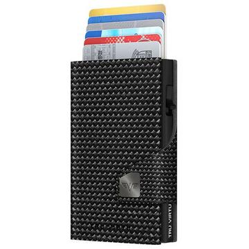 Wallet CLICK & slide Diagonal Carbon, nero