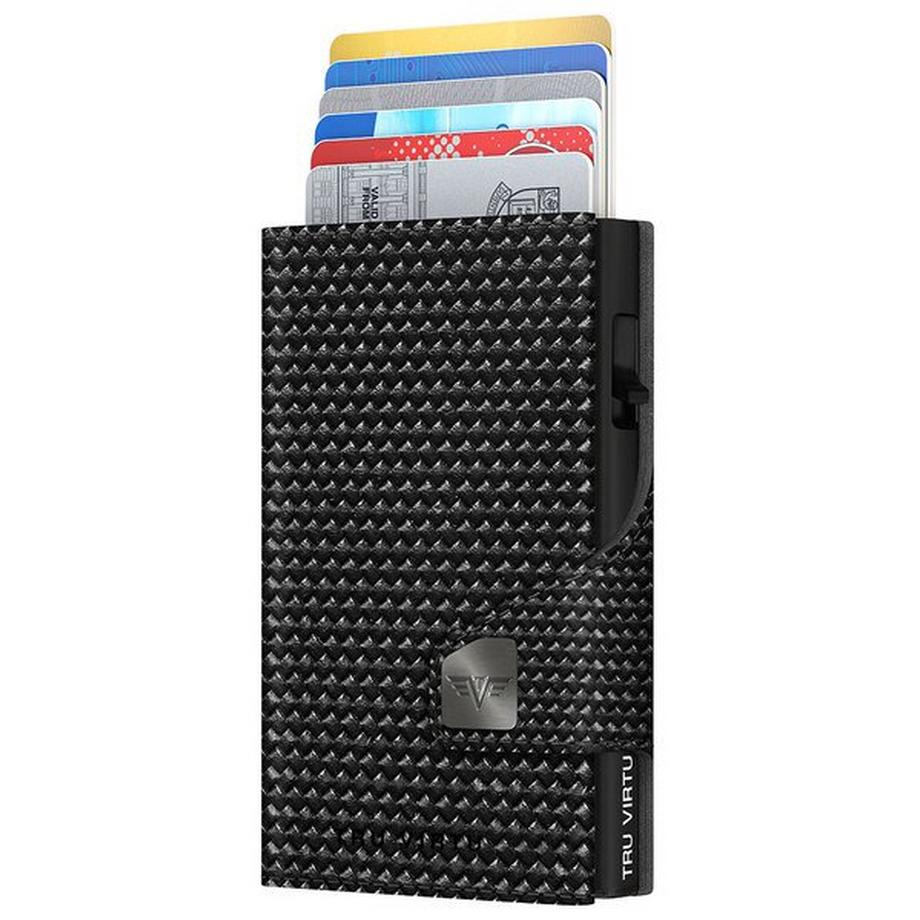 Tru Virtu CLICK & SLIDE Diagonal Carbon Wallet  