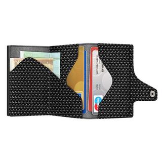 AVIATOR Wallet CLICK & slide Diagonal Carbon, noir  
