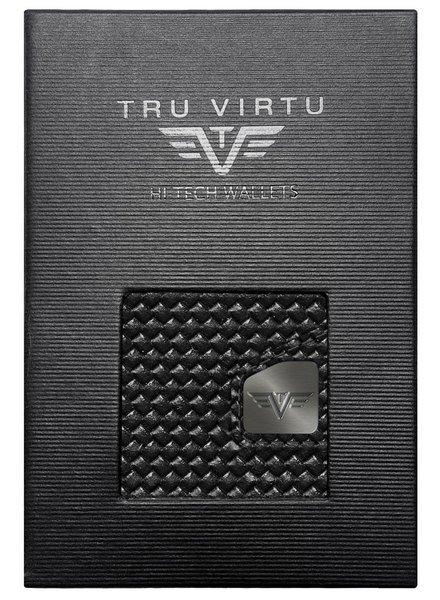 Tru Virtu CLICK & SLIDE Diagonal Carbon Wallet  