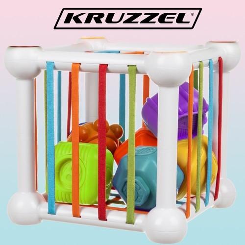 Kruzzel  Cubo sensoriale per i più piccoli - 15 x 15 cm 