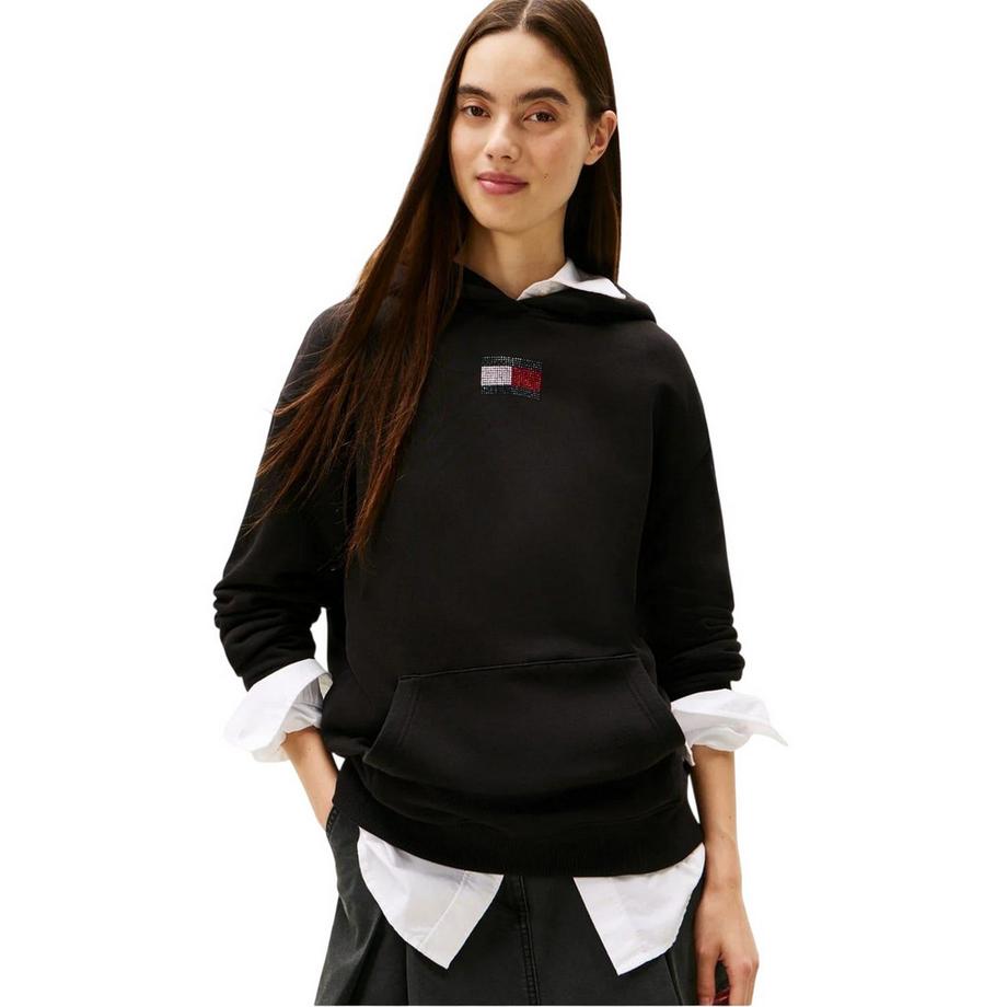TOMMY JEANS Felpa Con Cappuccio Regolare Cotone  