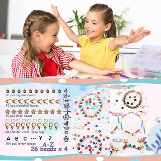 Activity-board  Perles à enfiler, set de 12000+ pièces, perles de polymère pour bracelets 
