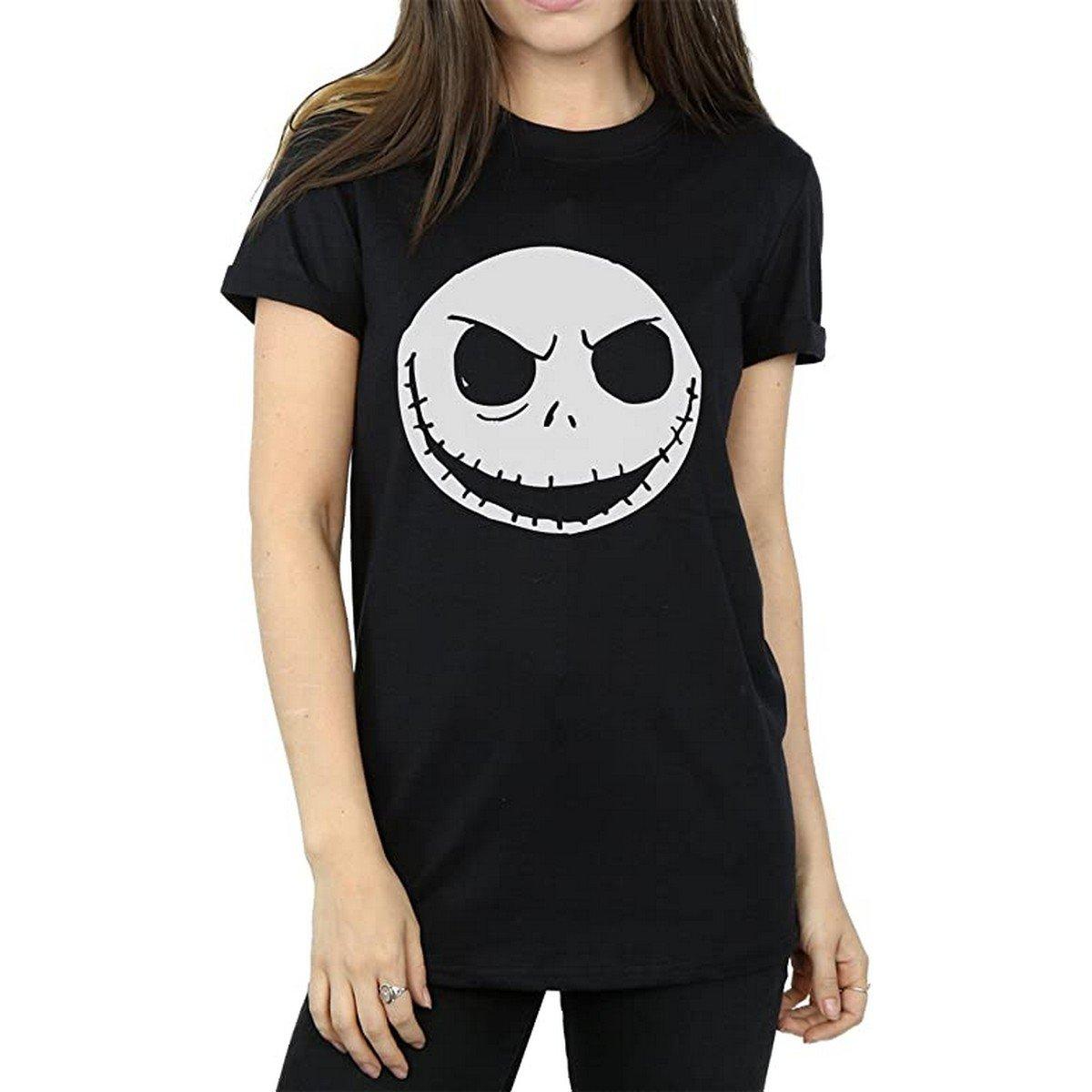 Nightmare Before Christmas Jack Skellington Visage T-Shirt Manches Longues  