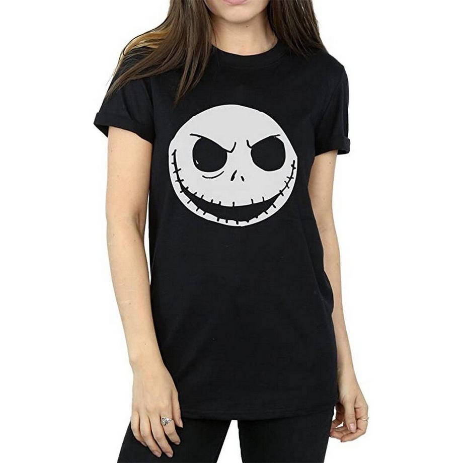 Nightmare Before Christmas Jack Skellington Visage T-Shirt Manches Longues  