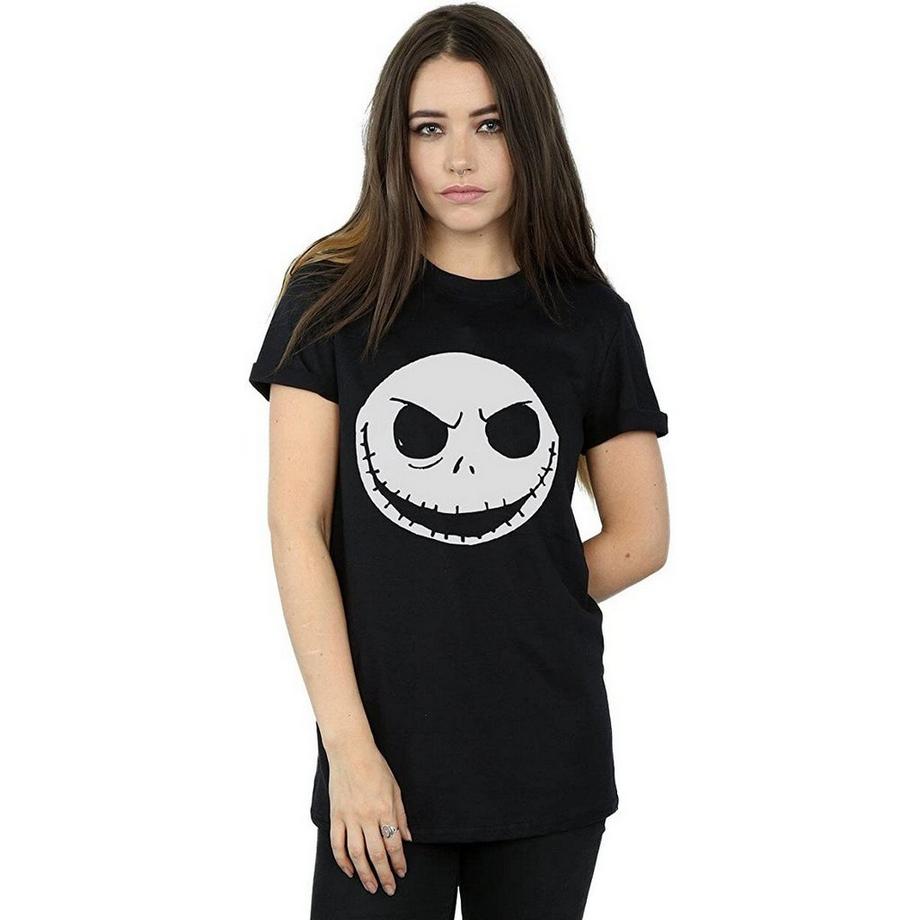 Nightmare Before Christmas Jack Skellington Visage T-Shirt Manches Longues  