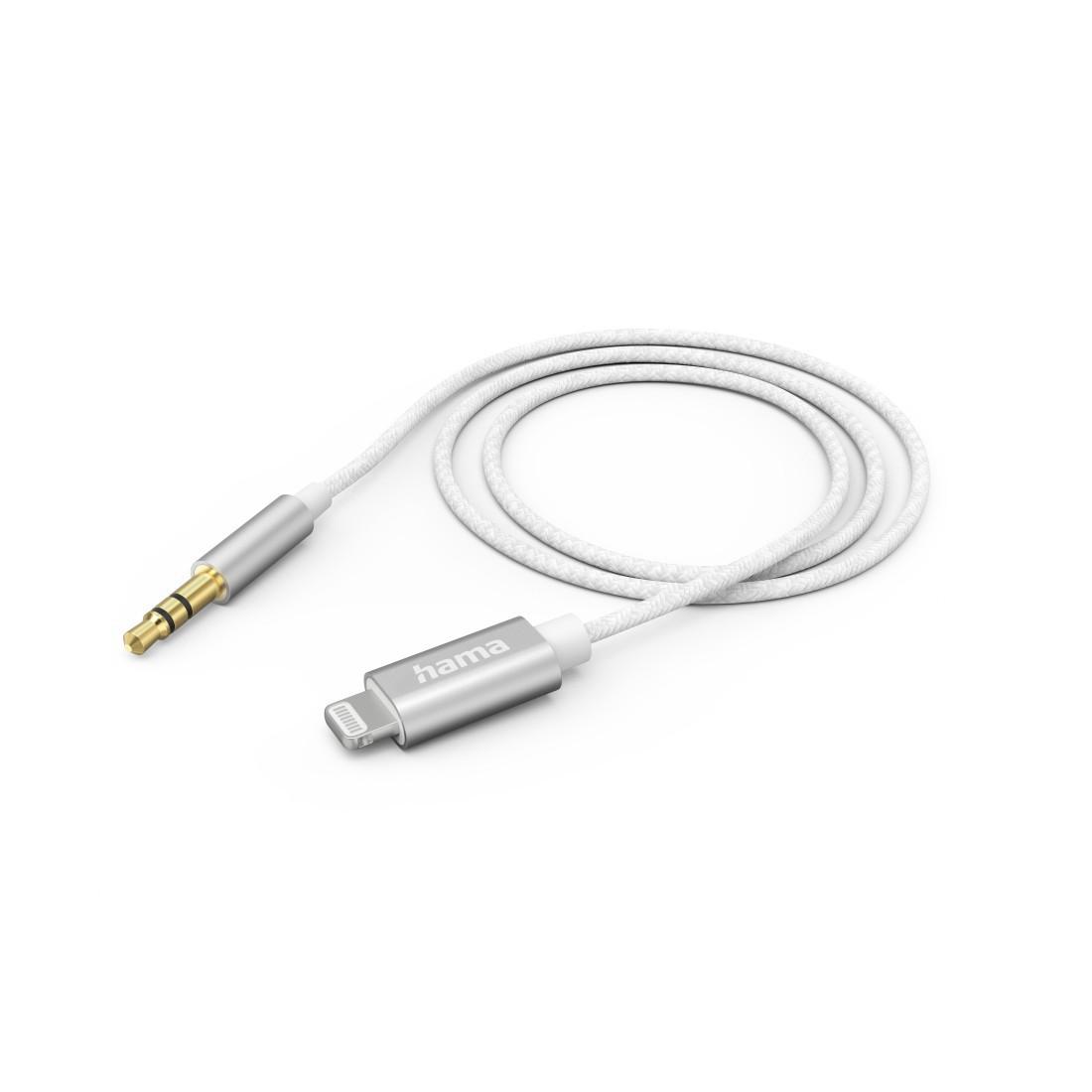 hama  Aux-Kabel Lightning 3,5-mm-Klinke 