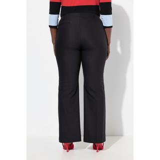 Ulla Popken  Pantalon droit Rose avec ceinture confortable et tissu stretch 