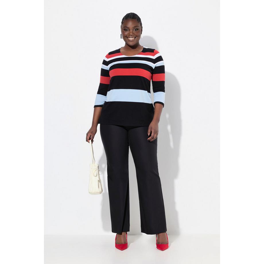 Ulla Popken Rose Gamba Dritta Vita Comoda Stretch Pantaloni  