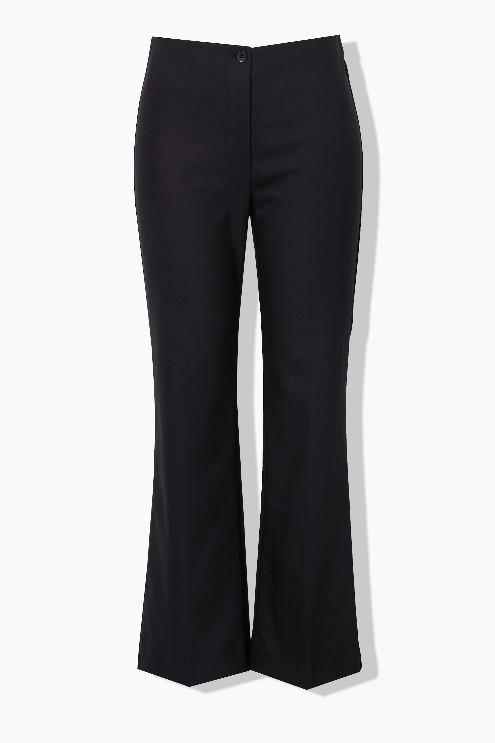 Ulla Popken  Pantalon droit Rose avec ceinture confortable et tissu stretch 