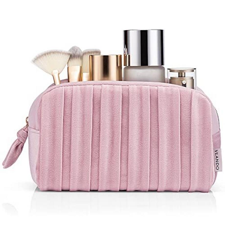 Only-bags.store  Große Kosmetiktasche aus Samt, Schminktasche für die Reise, Schminktaschenset 2 Stück, Beauty Case 