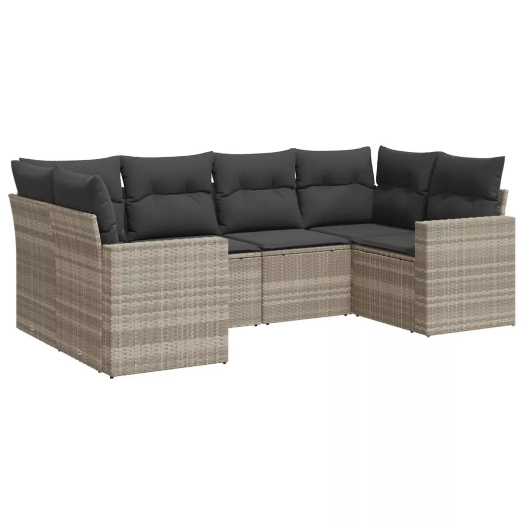 VidaXL - Garten sofagarnitur poly-rattan, One Size, Grau