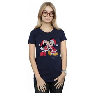 Disney Mickey und Minnie Kissing Christmas T-Shirt  