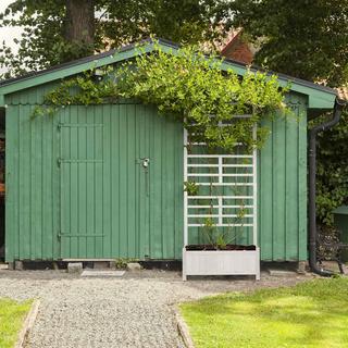 B2X Pflanzkasten mit Spalierwand in Weiß  