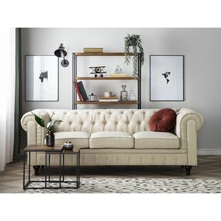 Beliani 3 Sitzer Sofa aus Polyester Modern CHESTERFIELD  