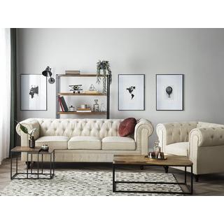 Beliani 3 Sitzer Sofa aus Polyester Modern CHESTERFIELD  