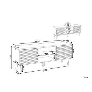 Beliani Meuble TV en MDF Moderne PERTH  