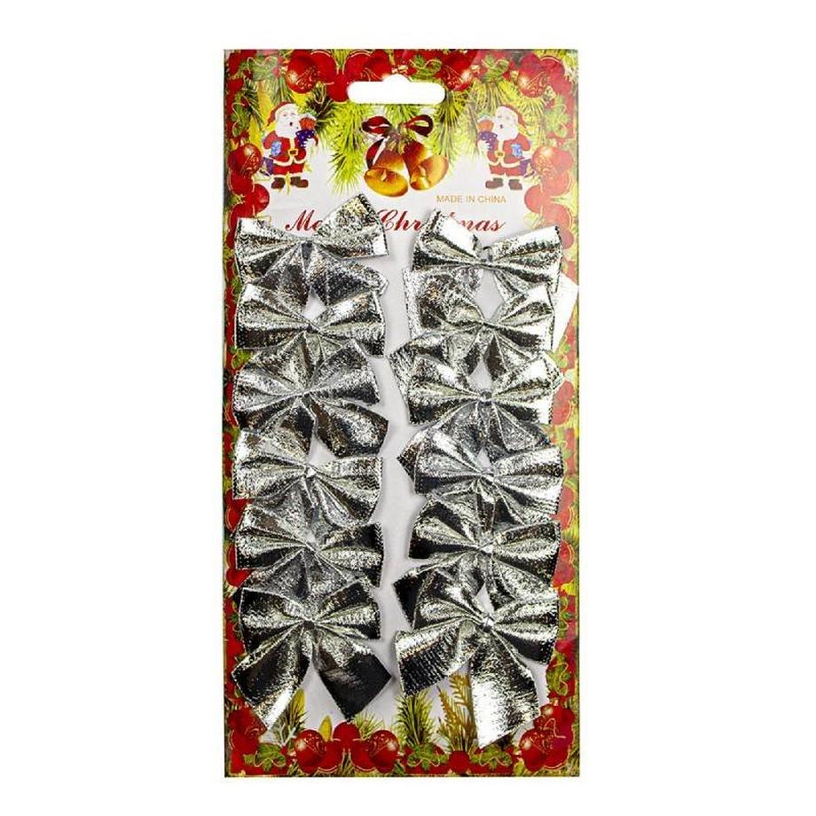 eStore 12x Noeuds pour Noël - Argent  