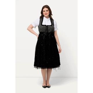Ulla Popken Dirndl Top Leopardato Scollo Rettangolare Senza Maniche  