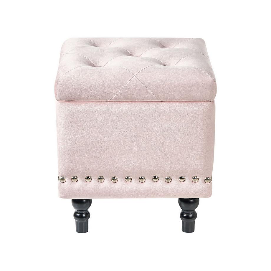 Beliani Pouf contenitore en Velluto Glamour LORETTO  