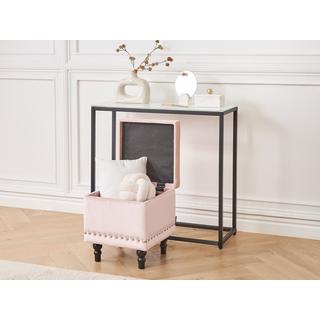 Beliani Pouf de rangement en Velours Glamour LORETTO  