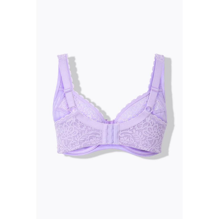 Ulla Popken Reggiseno con ferretto pizzo floreale pizzo intero coppa C-E  