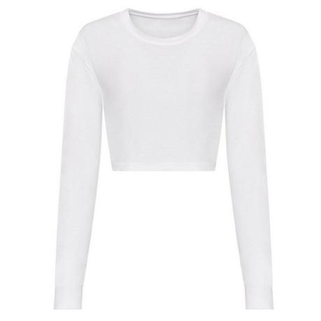 AWDis T-Shirt Manches Longues Court Chiné  