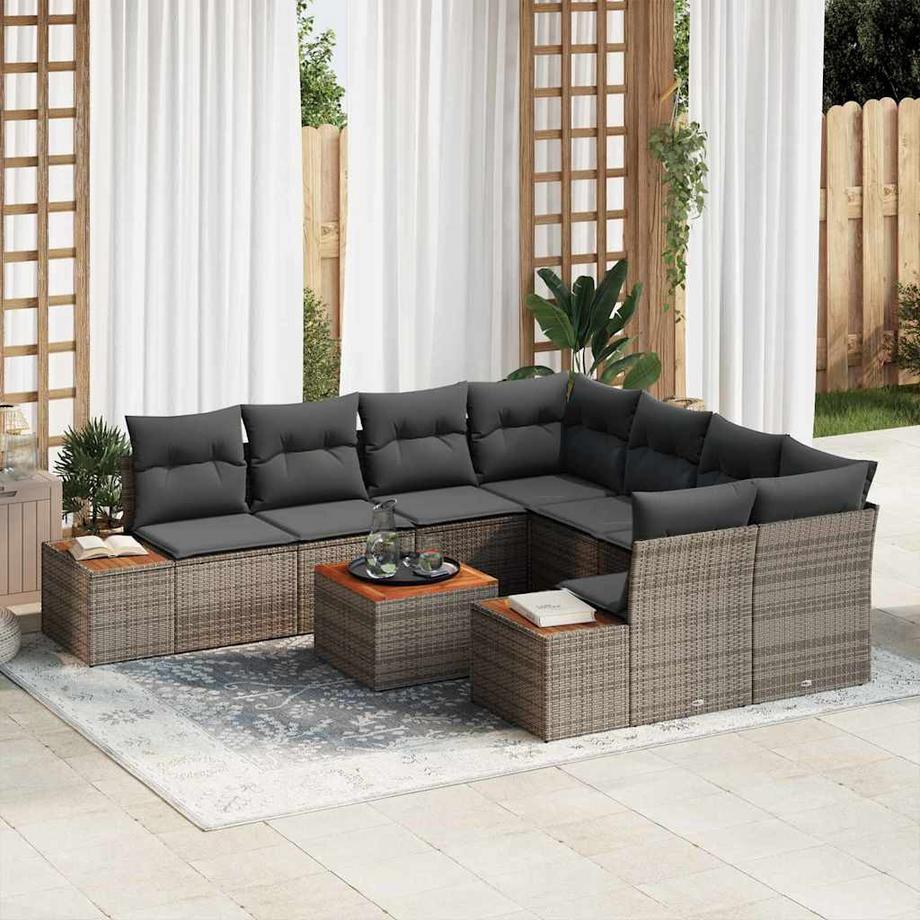 VidaXL Ensemble de canapé de jardin poly rattan  