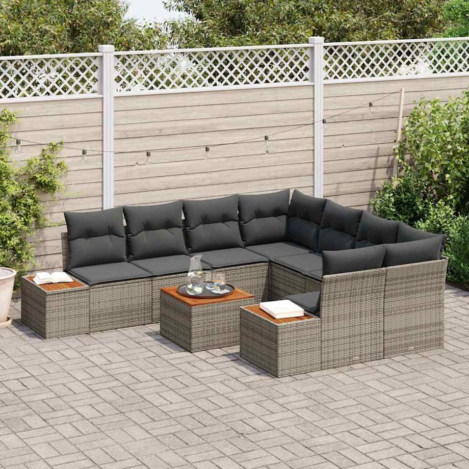 VidaXL Ensemble de canapé de jardin poly rattan  