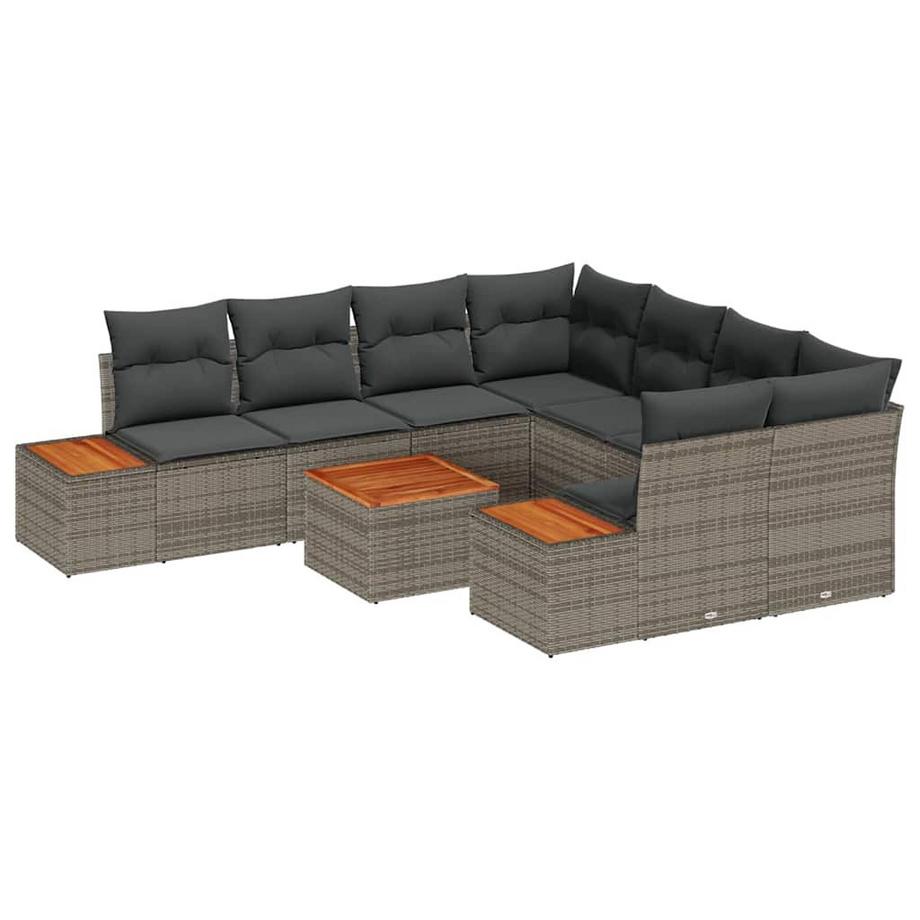 Ensemble de canapé de jardin poly rattan