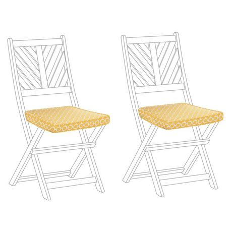 Beliani Set di 2 cuscini per sedie en Poliestere Boho TERNI  