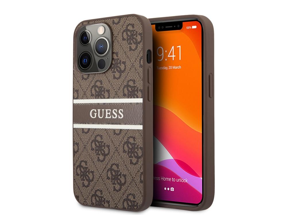 GUESS  Coque pour iPhone 13 Pro PU 4G Stripe 