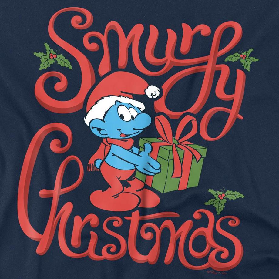 Puffi  Maglietta Natale Regalo 