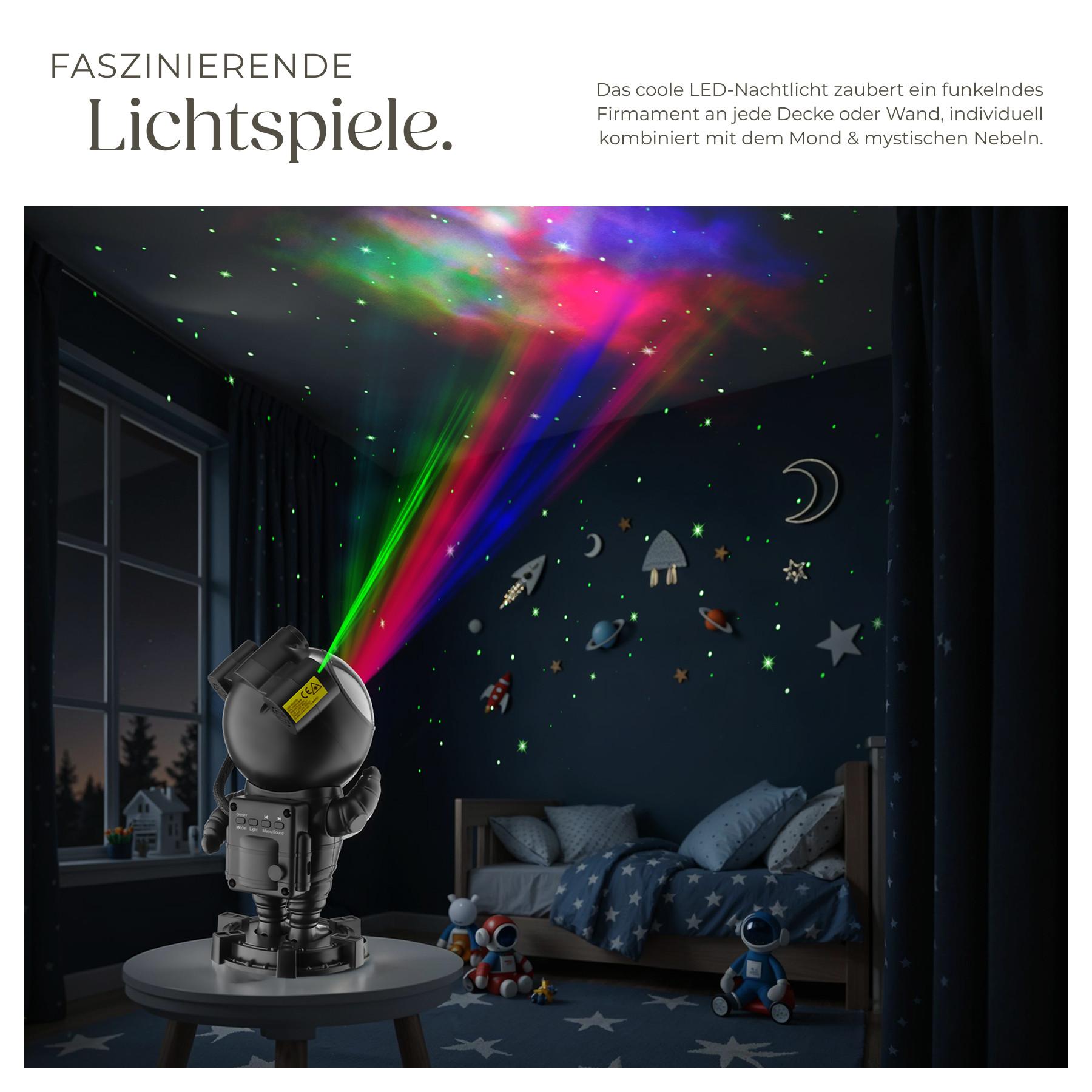 Tectake Projecteur LED ciel étoilé Astronaute avec Bluetooth  