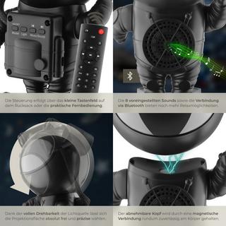 Tectake Projecteur LED ciel étoilé Astronaute avec Bluetooth  