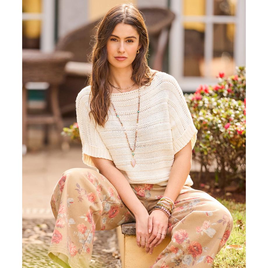 Joe Browns Kurzarm Strickpullover U-Boot-Ausschnitt  