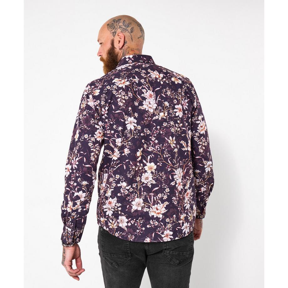 Joe Browns Blumen Langarmhemd mit Kontrastbesatz  
