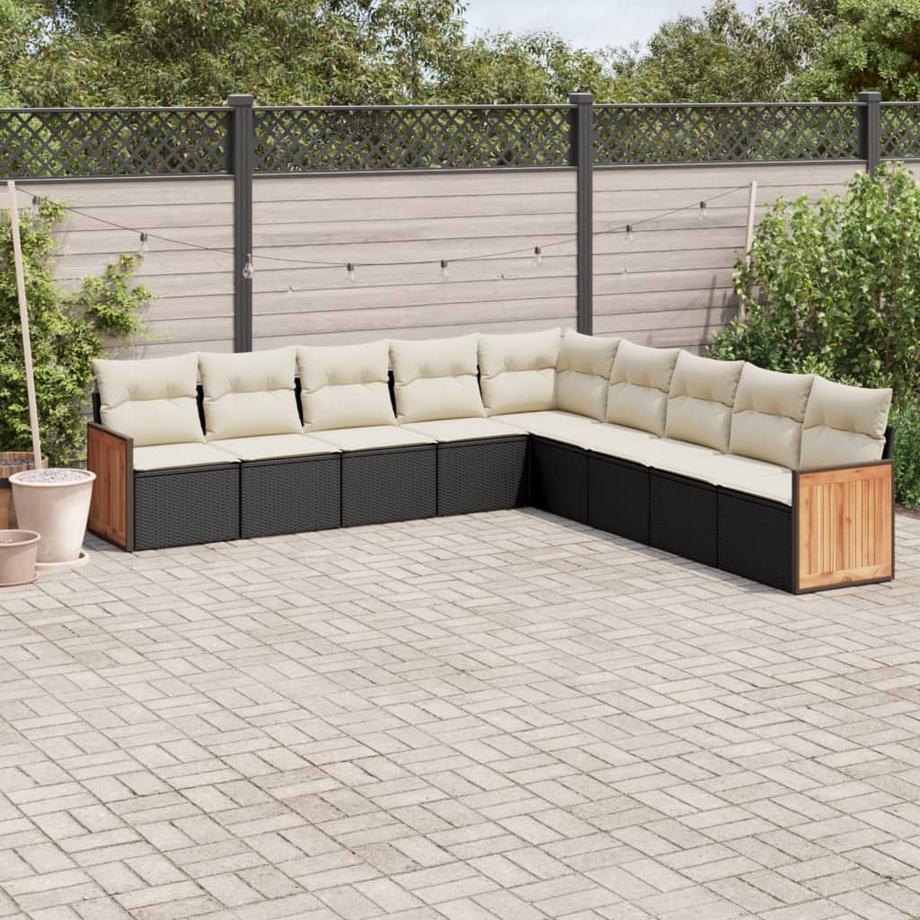VidaXL set divano da giardino Polirattan  