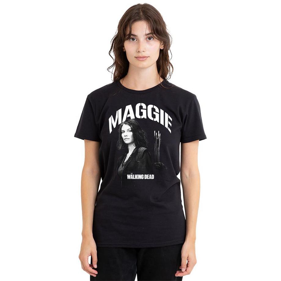 The Walking Dead Maggie Greene Monochromes Grafik T-Shirt  