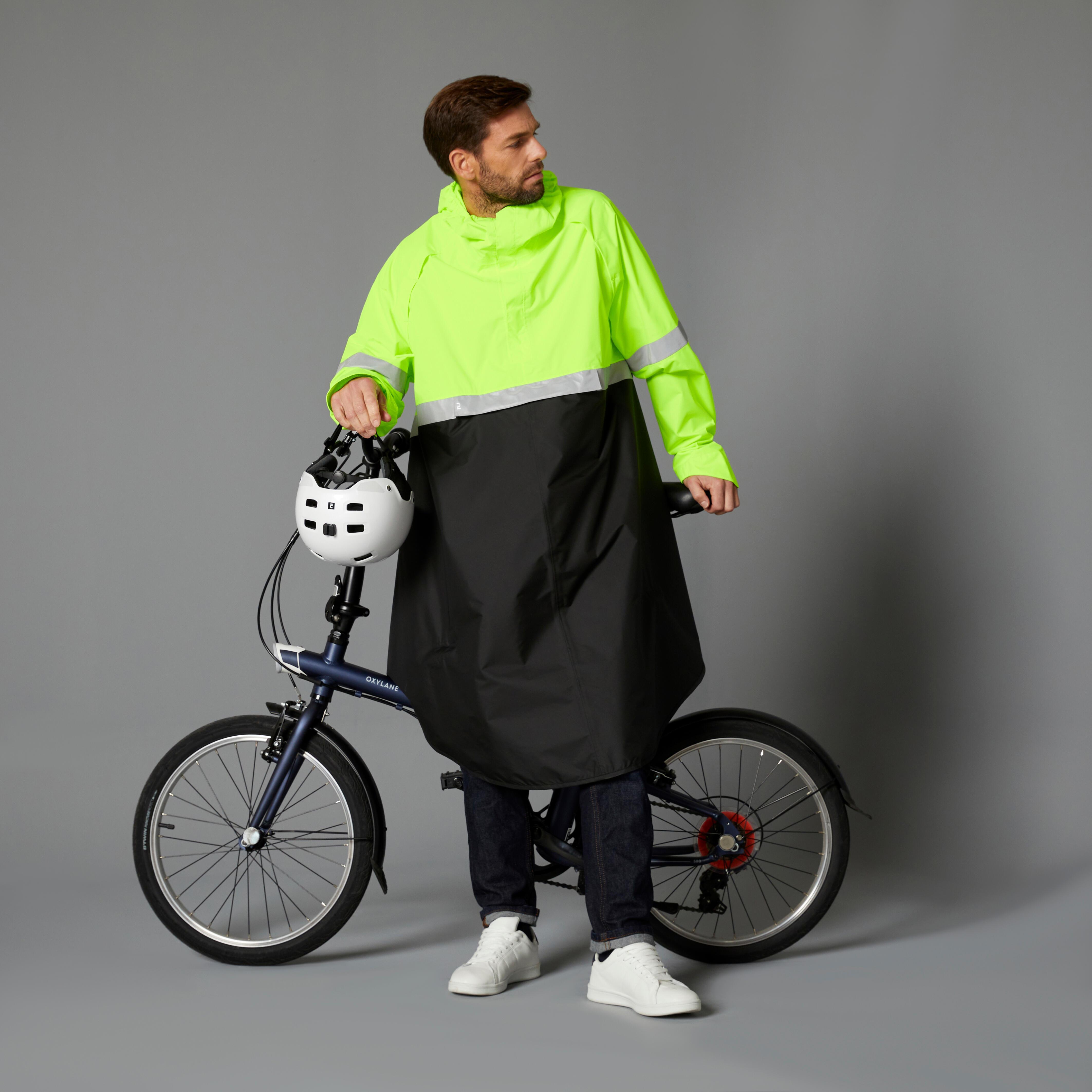 BTWIN  Poncho antipioggia bici City 560 visibilità 