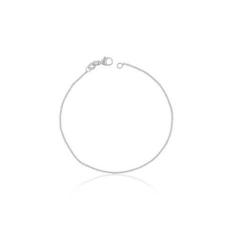 MUAU Schmuck  Fusskette Rundanker Weissgold 750, 24cm, 1.3mm 