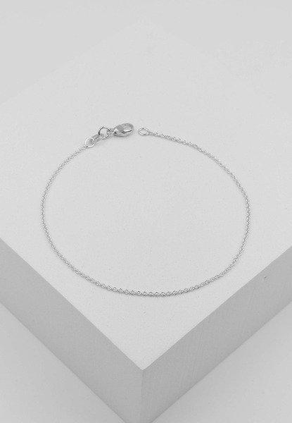 MUAU Schmuck  Fusskette Rundanker Weissgold 750, 24cm, 1.3mm 