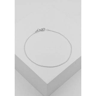 MUAU Schmuck  Fusskette Rundanker Weissgold 750, 24cm, 1.3mm 