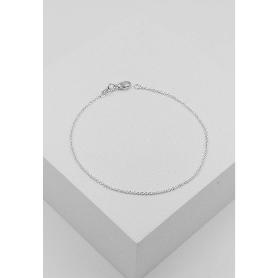 MUAU Schmuck  Fusskette Rundanker Weissgold 750, 24cm, 1.3mm 