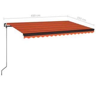 VidaXL Auvent rétractable aluminium  