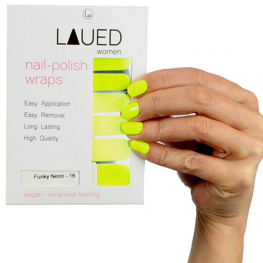 LAUED  vegane Nagelfolien solid neon Funky Neon 